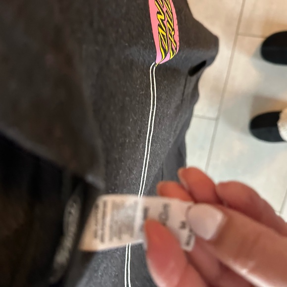 Santa Cruz Original Dark Gray Hoodie with Pink and Yellow Size Medium Kids 8-10 - Picture 12 of 13